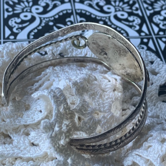 HECHOEN MEXICO Silver Abalone MOP Shell Cuff Bracelet Woman’s Jewelry Butterfly - Picture 9 of 10